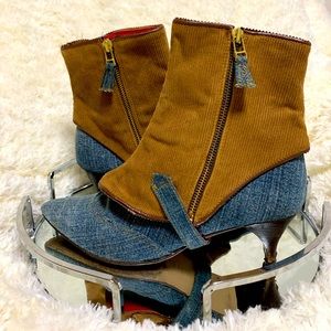 Miss Sixty Denim and corduroy booty